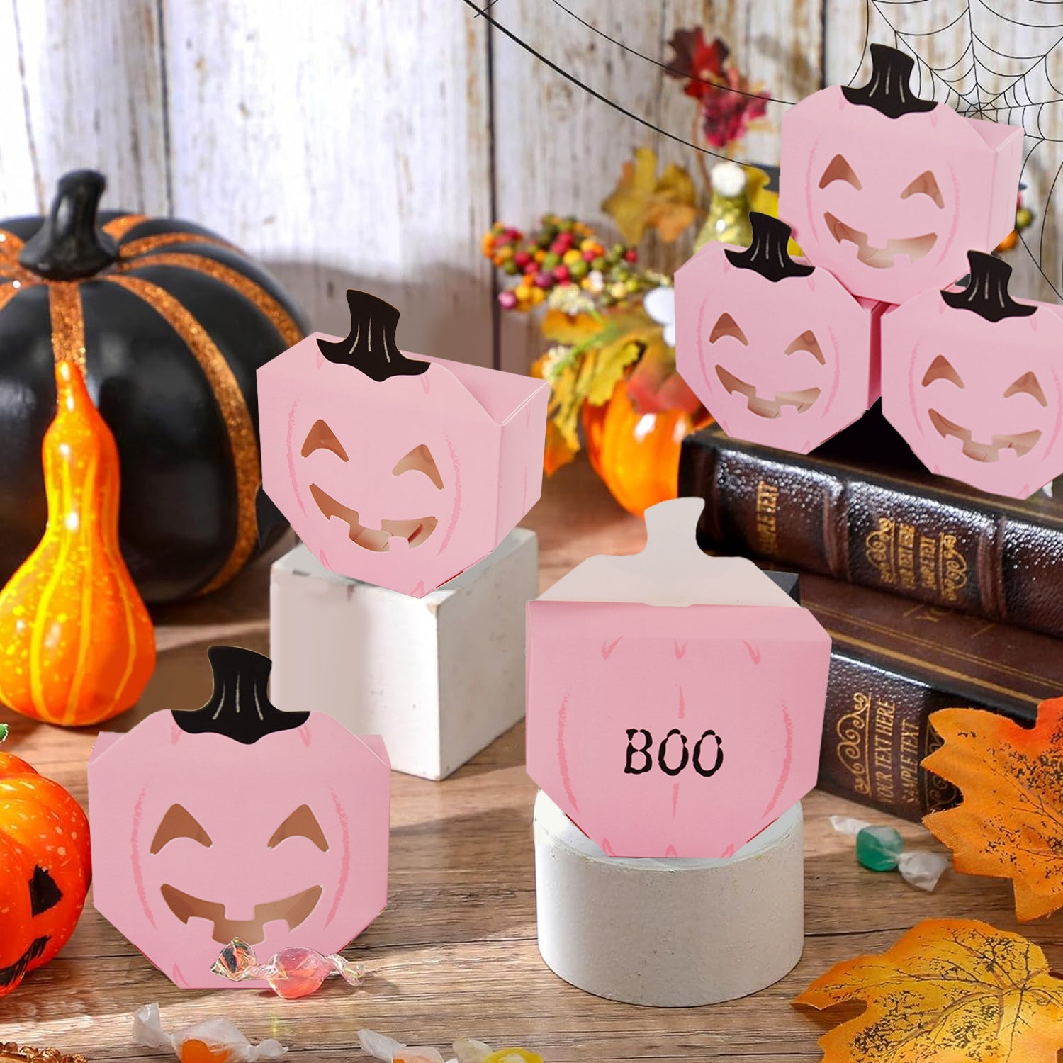 10 Pcs Halloween Pumpkin Gift Boxes