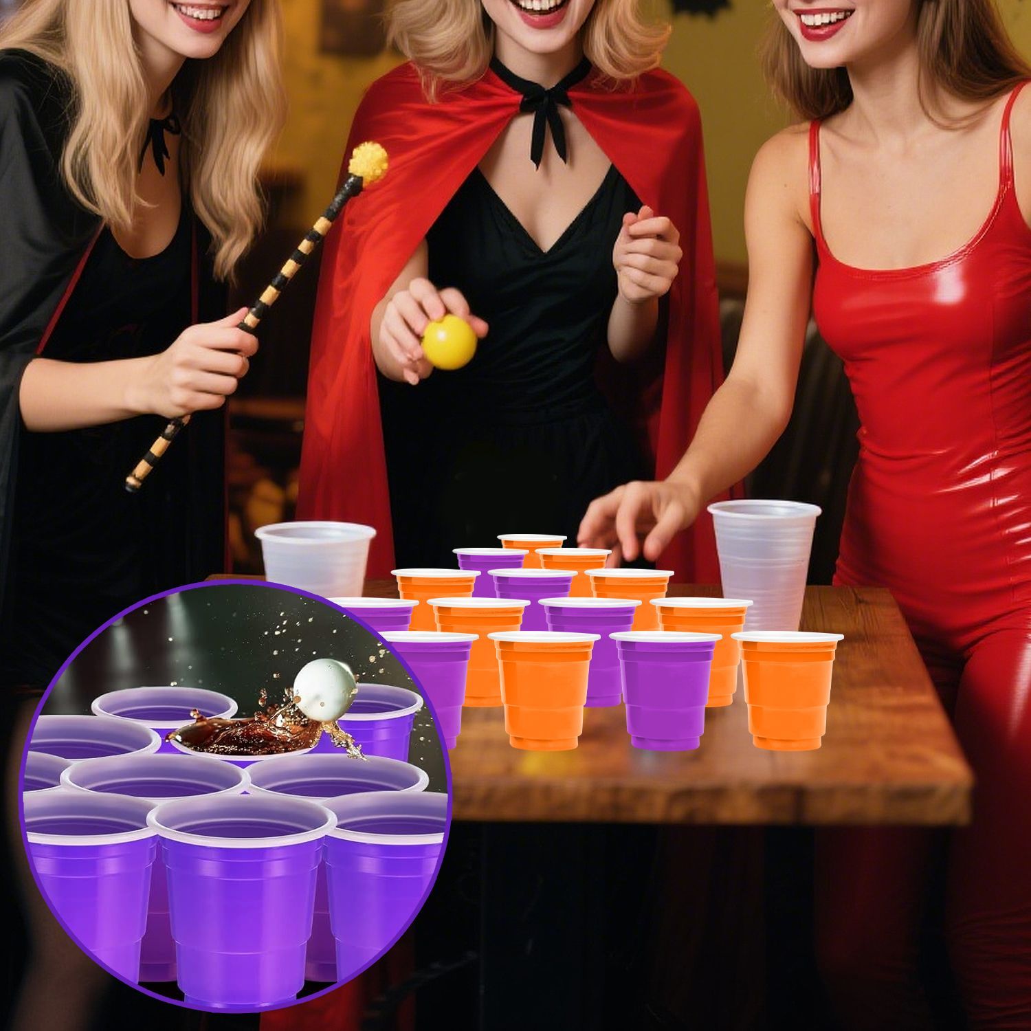 50 Pcs Mini Disposable Shot Glasses Halloween Plastic Shot Glasses Bulk Orange Purple 2 Oz Party Cups For Wine Whiskey Food Halloween Party Drinking Supplies Trick Or Treat Party Drinking Supplies