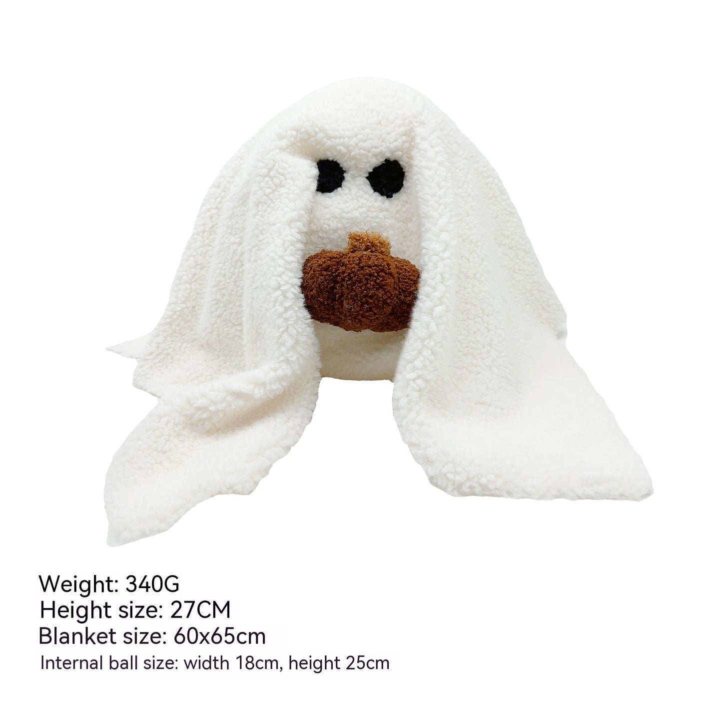 Halloween Ghost Plush Toy – Soft & Spooky Decoration Doll