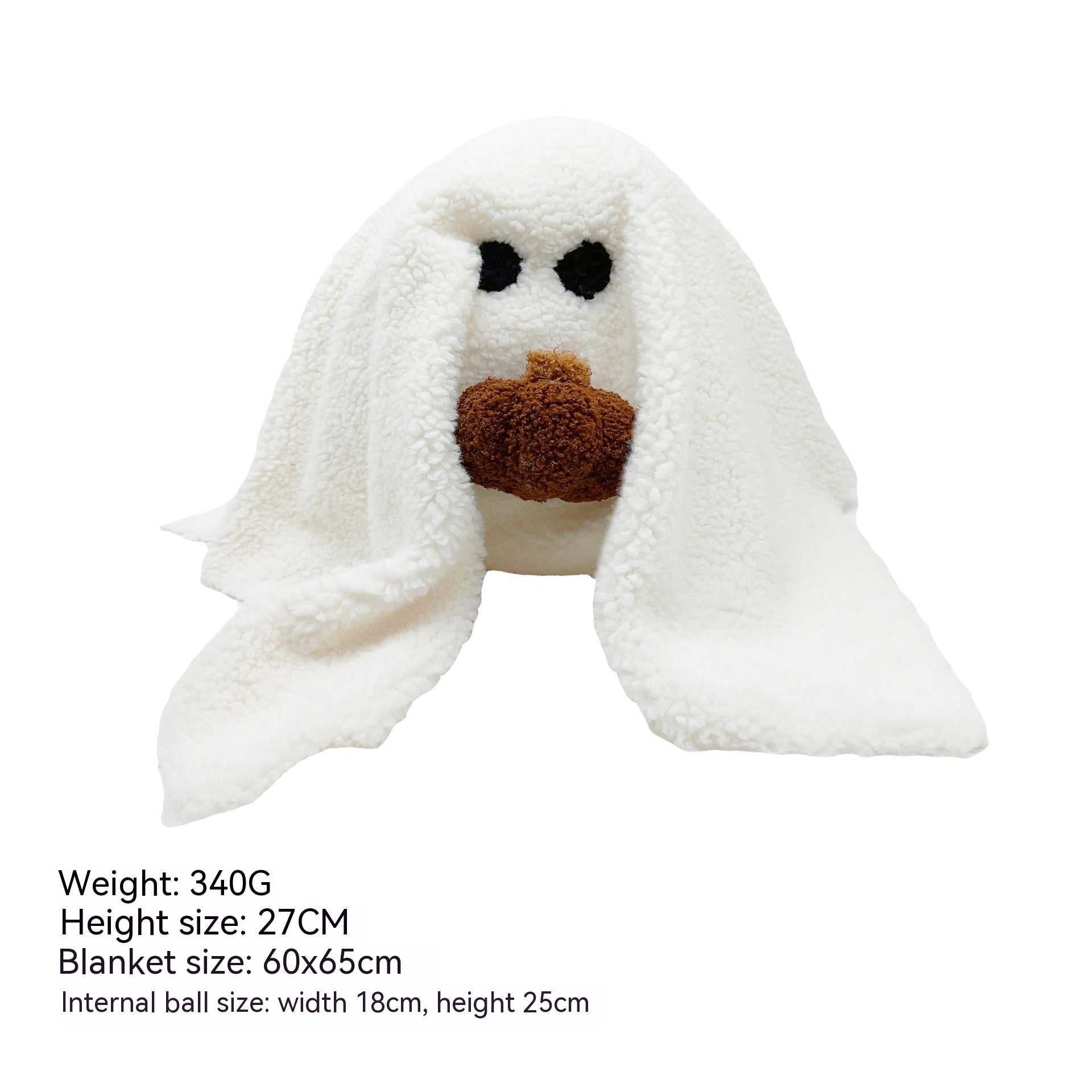 Halloween Ghost Plush Toy – Soft & Spooky Decoration Doll
