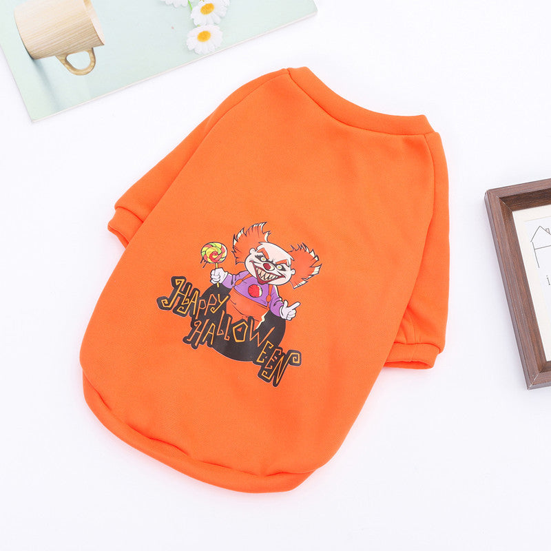 Halloween Dog Sweater Scary Pumpkin Ghost