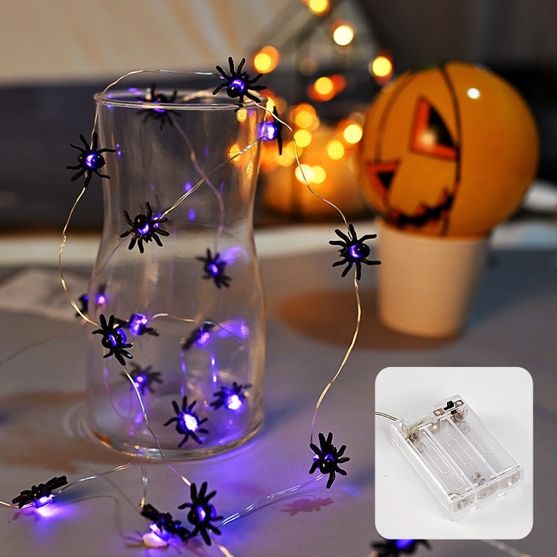 Halloween Modeling Lighting Chain Bat Spider Decorative Colored String Lights