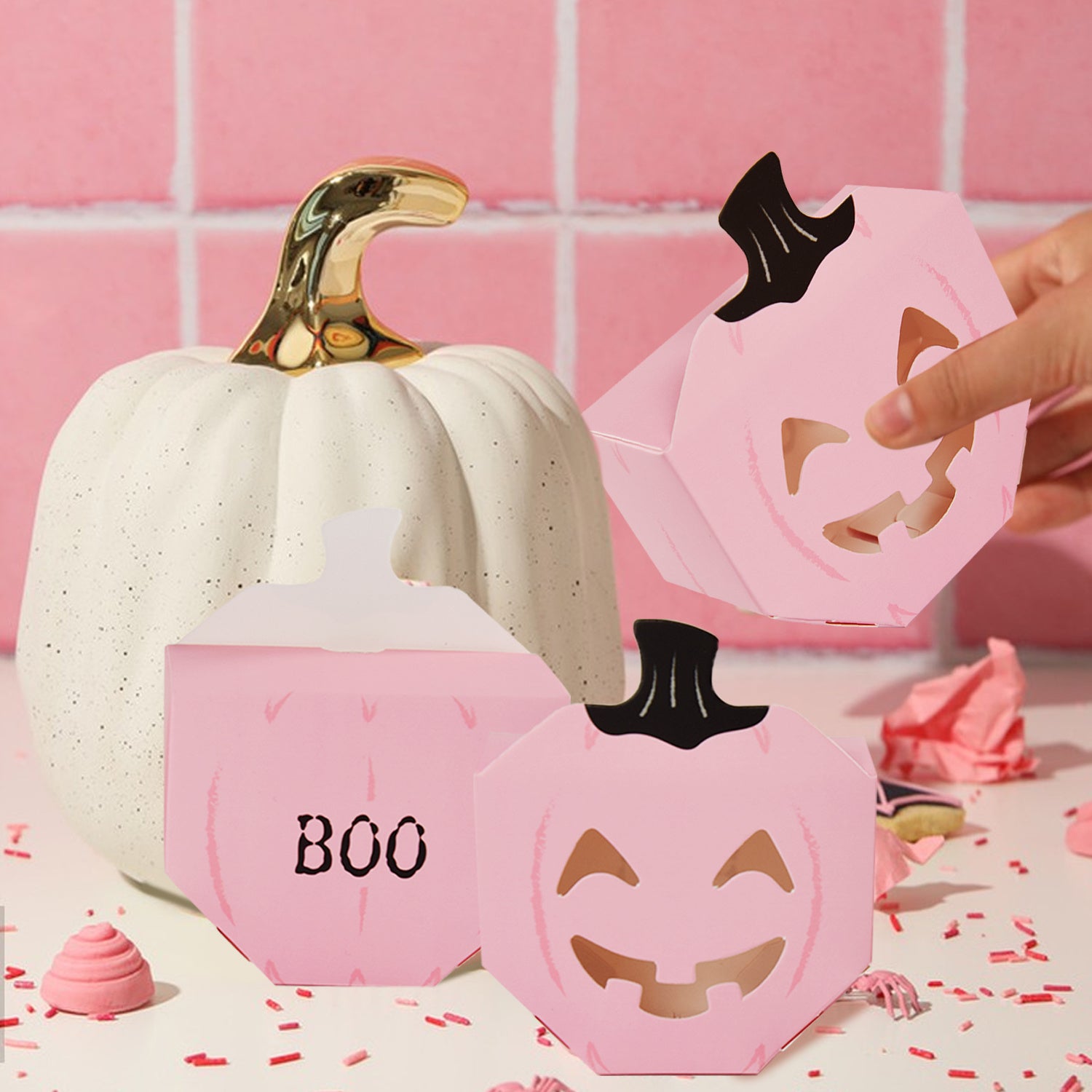 10 Pcs Halloween Pumpkin Gift Boxes