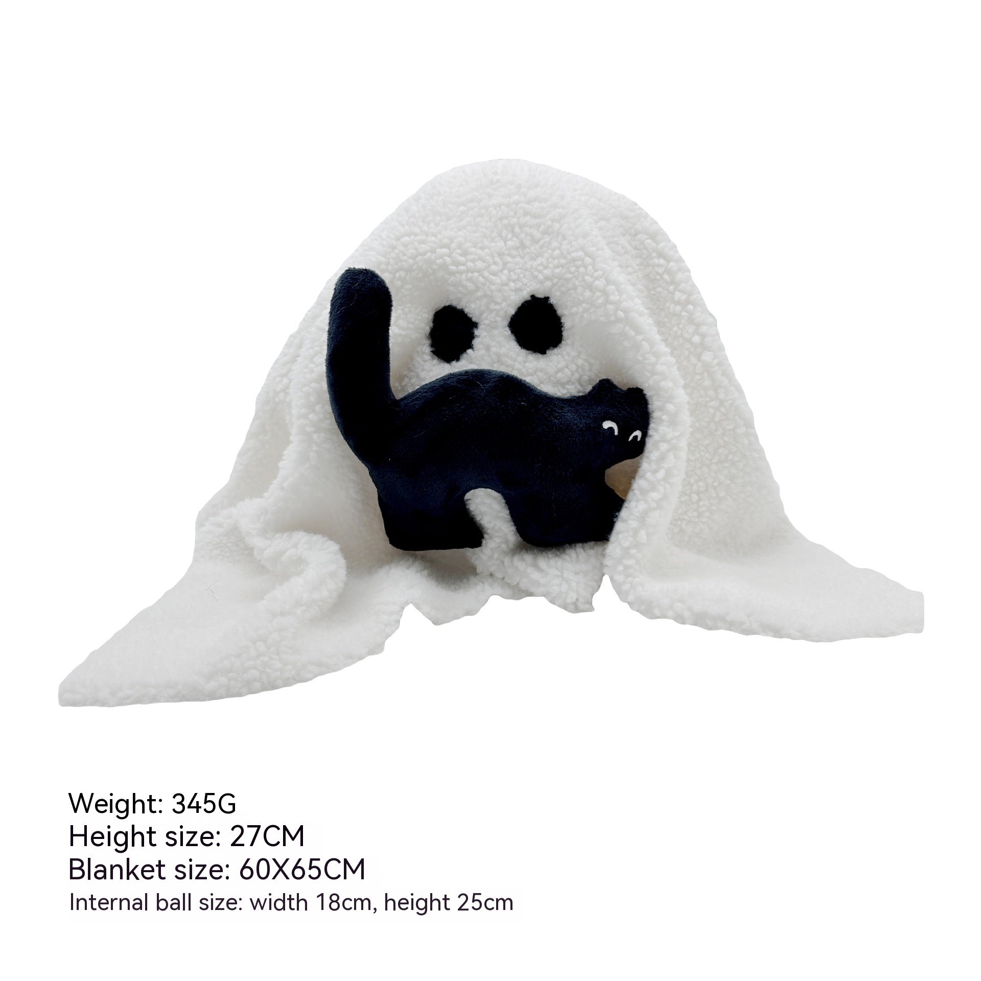 Halloween Ghost Plush Toy – Soft & Spooky Decoration Doll