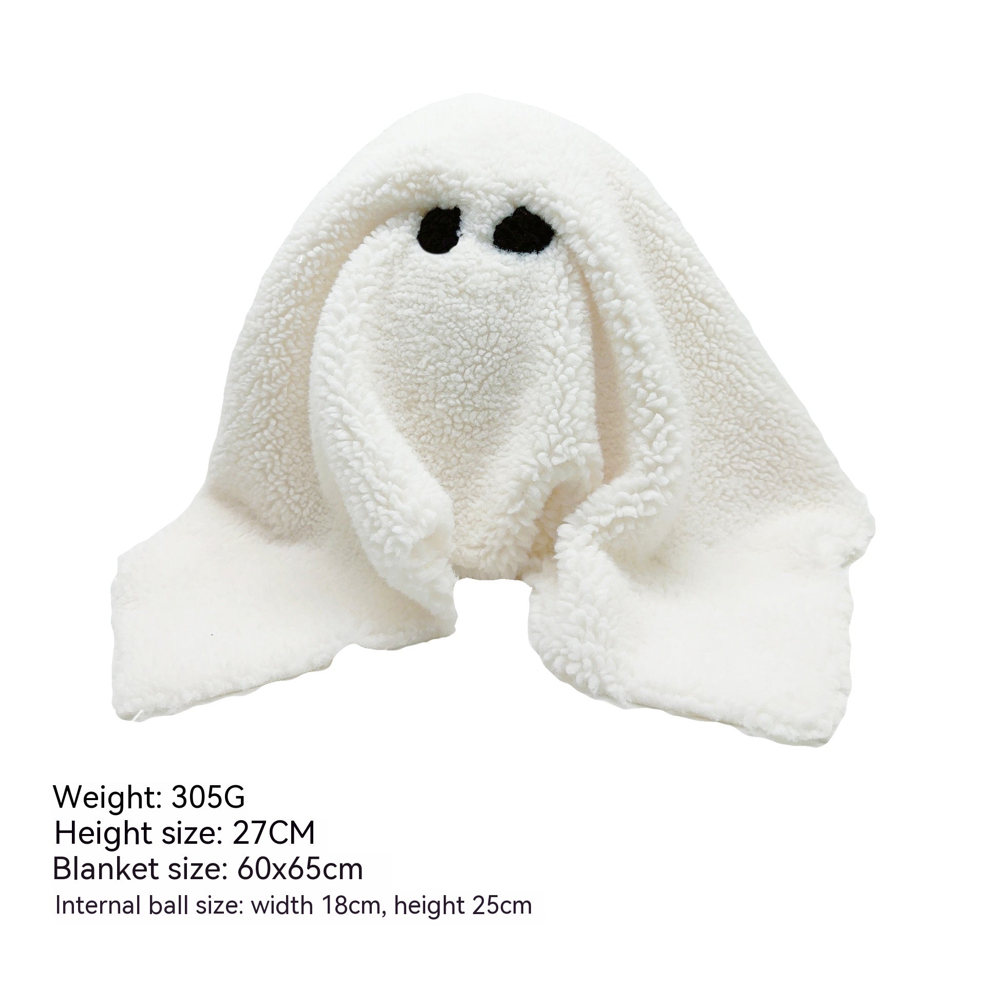 Halloween Ghost Plush Toy – Soft & Spooky Decoration Doll