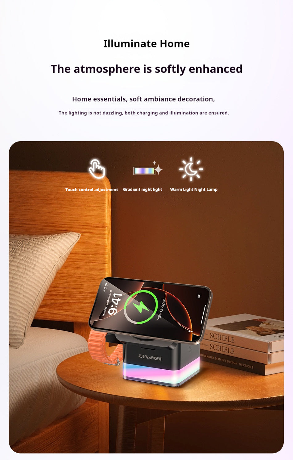 Caricatore wireless 3 in uno fast